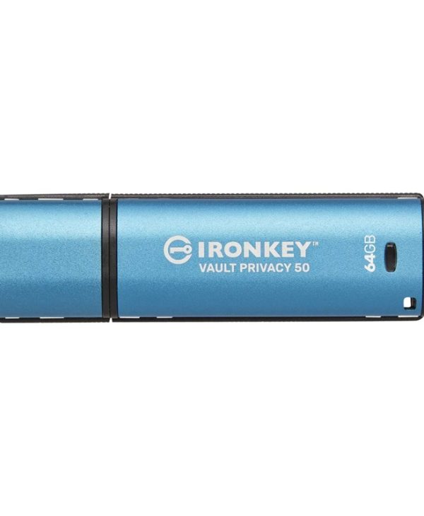 Kingston IronKey Vault Privacy 50 64GB USB-A 3.2 Secure Blue IKVP50/64GB