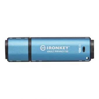 Kingston IronKey Vault Privacy 50 128GB USB-A 3.2 Secure Blue IKVP50/128GB