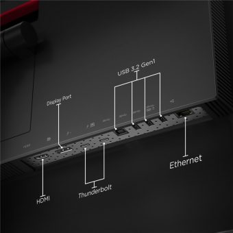 Lenovo ThinkVision P40w-20 39.7" UWUHD IPS 75Hz Curved Monitor Black 62C1GAT6EU - Image 9