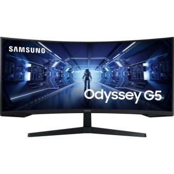 Samsung Odyssey G5 C34G55TWWP (2023) 34.0" UWQHD VA 165Hz Curved Gaming Monitor Black LC34G55TWWPXEN