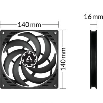 Arctic P14 PWM PST Slim 14cm Pressure Optimized 4-Pin Case Fan ACFAN00268A - Image 4