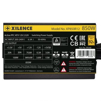 Xilence Gaming Series XP850R12 850W 120cm Fan Non Modular 80+ Gold  XN340 - Image 3