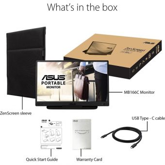 Asus ZenScreen MB166C 15.6" FHD IPS 6-bit Ultra-slim Portable Monitor Black 90LM07D3-B01170 - Image 11