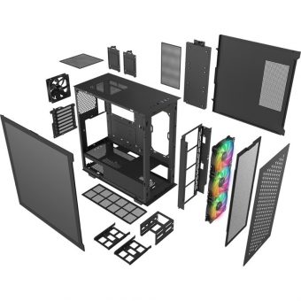 Thermaltake V350 TG ARGB Air Tempered Glass Mid Tower Black CA-1S3-00M1WN-03 - Image 8
