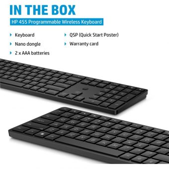HP 450 Programmable Wireless Keyboard Black US 4R184AA - Image 7