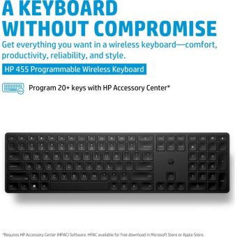 HP 450 Programmable Wireless Keyboard Black US 4R184AA - Image 8