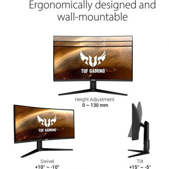 Asus TUF VG34VQL1B 34.0" UWQHD VA 165Hz Curved Gaming Monitor Black 90LM06F0-B01170 - Image 6