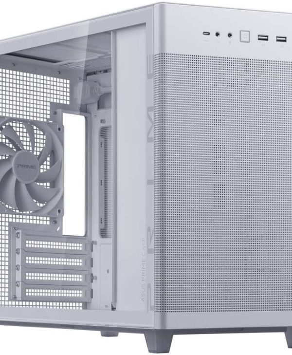 Asus Prime AP201 Mini Tower Tempered Glass White 90DC00G3-B39010