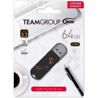 TeamGroup Architect C183 64GB USB-A 3.2 Black TC183364GB01 - Image 2