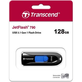 Transcend JetFlash 790 128GB USB-A 3.1 Black TS128GJF790K - Image 2