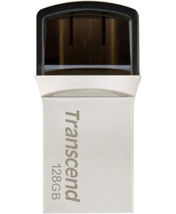 Transcend JetFlash 890 Dual 128GB USB-A/C 3.1 Silver TS128GJF890S