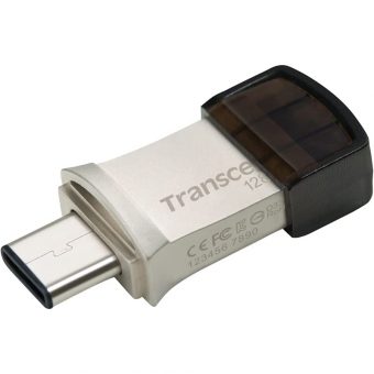 Transcend JetFlash 890 Dual 128GB USB-A/C 3.1 Silver TS128GJF890S - Image 2