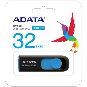 Adata UV128 32GB USB-A 3.2 Black AUV128-32G-RBE - Image 2