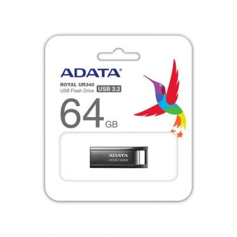Adata UR340 64GB USB-A 3.2 Black AROY-UR340-64GBK - Image 2