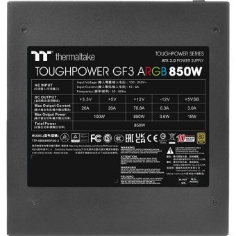 Thermaltake ToughPower GF3 ARGB 850W 14cm Fan Fully Modular 80+Gold PS-TPD-0850F4FAGE-1 - Image 3