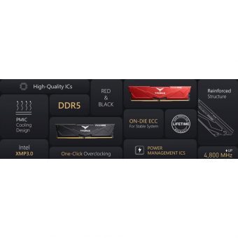 TeamGroup T-Force Vulcan 16GB 5200MHz CL40 DDR5 Black FLBD516G5200HC40C01 - Image 6