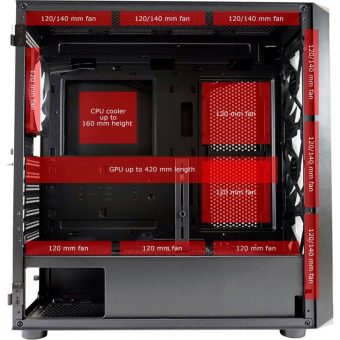 LC-Power 804B Obsession X RGB Midi Tower Tempered Glass Black LC-804B-ON - Image 8