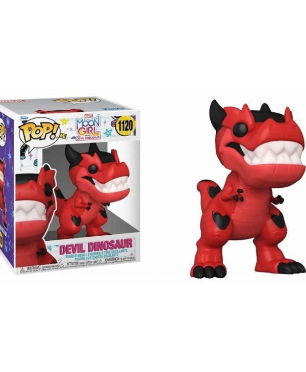 Funko Pop! Super Marvel: Moon Girl & Devil Dinosaur S1 - Devil Dinosaur #1120 Bobble-Head 889698656733