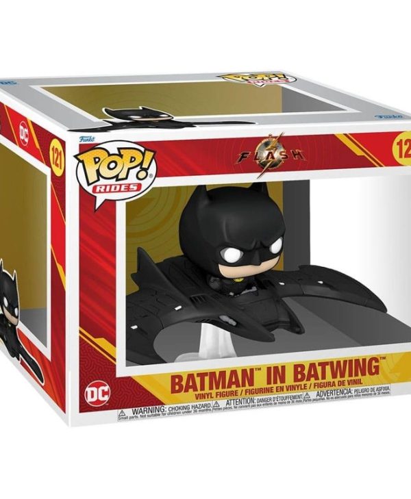 Funko Pop! Rides Super Deluxe: The Flash - Batman with Batwing #121 Vinyl Figure 889698656030