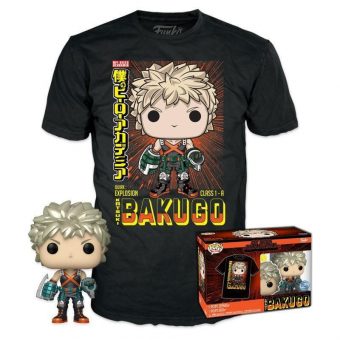 Funko Pop! & Tee (Adult): My Hero Academia - Katsuki Bakugo (Metallic) Vinyl Figure & T-Shirt (L) 889698645942