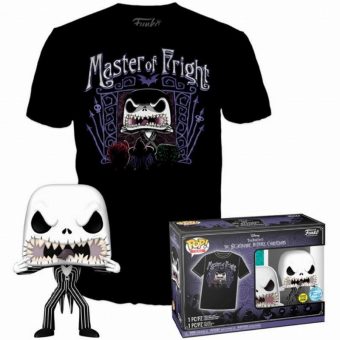 Funko Pop! & Tee (Adult): Disney The Nightmare Before Christmas - Jack Skellington Glows in the Dark (Special Edition) Figure & T-Shirt(S) 889698636285
