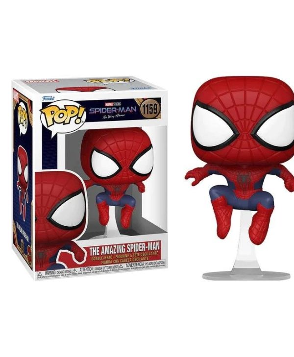 Funko Pop! Marvel: Spider-Man No Way Home - The Amazing Spider Man (Leaping) #1159 Bobble-Head Vinyl Figure 889698676083