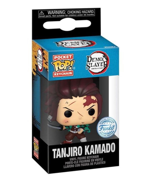 Funko Pocket Pop!: Demon Slayer S2 - Tanjiro Kamado (Bloody) Vinyl Figure Keychain 889698688673