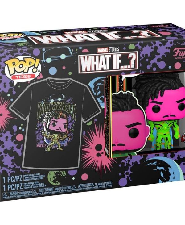 Funko Pop! & Tee (Adult): Marvel What If...? - Infinity Killmonger Bobble-Head Vinyl Figure & T-Shirt (L) 889698633185