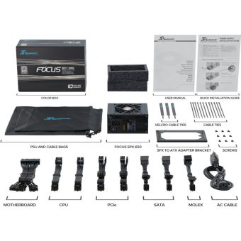 Seasonic Focus SPX 650W 9.2cm Fan Fully Modular 80+ Platinum Black FOCUS-SPX-650 - Image 9