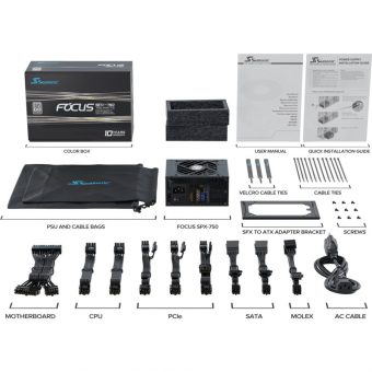 Seasonic Focus SPX 750W 9.2cm Fan Fully Modular 80+ Platinum Black FOCUS-SPX-750 - Image 9
