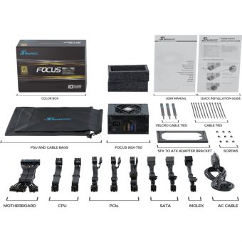 Seasonic Focus SGX 750W 9.2cm Fan Fully Modular 80+ Gold Black FOCUS-SGX-750 - Image 9