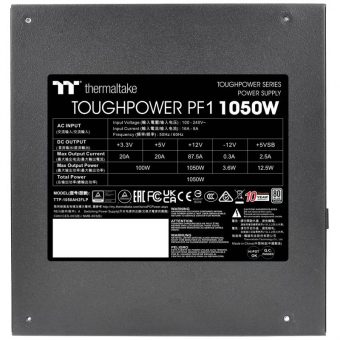 Thermaltake Toughpower PF1 TT Premium Edition 1050W 12cm Fan Fully-Modular 80+ Platinum Black PS-TPD-1050FNFAPE-1 - Image 6