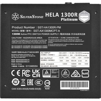 SilverStone HA1300R 1300W 12cm Fan Fully Modular 80+ Platinum PCIe 5.0 Black SST-HA1300R-PM - Image 5