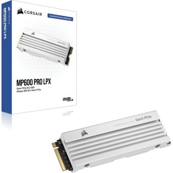 Corsair Force MP600 PRO LPX 2TB M.2 2280 NVMe PCIe Gen4.0 x4 White CSSD-F2000GBMP600PLPW - Image 2