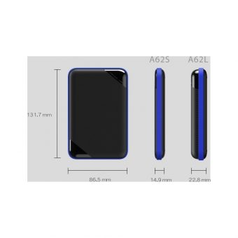 Silicon Power Armor A62S 1TB 2.5" USB 3.0 Micro-B Black/Blue SP010TBPHD62SS3B - Image 5