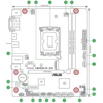 Asus Prime H610M-R D4 90MB1B40-M0ECY0 - Image 7