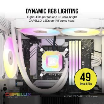 Corsair iCUE H100i Elite Capellix XT CPU Liquid Cooler White CW-9060072-WW - Image 10
