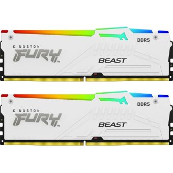Kingston FURY Beast RGB 32GB (2 x 16GB) 5200MHz CL40 DDR5 White KF552C40BWAK2-32