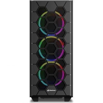 Sharkoon Hex RGB Midi Tower Tempered Glass Black 4044951037551 - Image 3