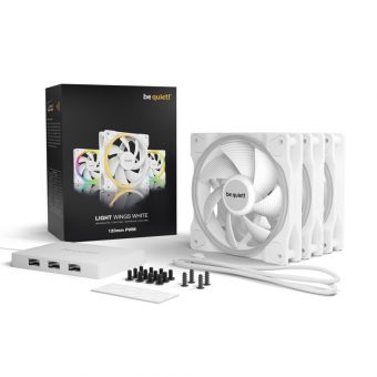 Be Quiet! Light Wings 120mm ARGB PWM 3-Pack With Hub BL100 - Image 5