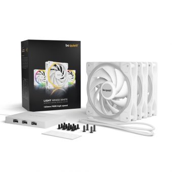 Be Quiet! Light Wings 120mm ARGB PWM High-Speed 3-Pack With Hub BL101 - Image 5