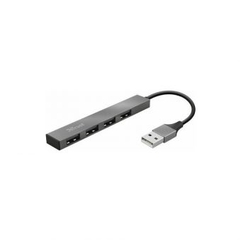 Trust Halyx Aluminium USB 2.0 Hub 4 USB-A Silver 24947