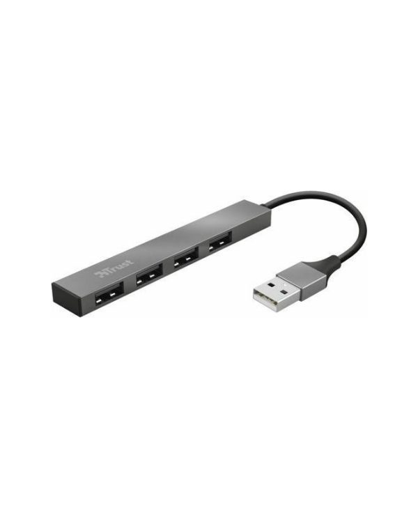 Trust Halyx Aluminium USB 2.0 Hub 4 USB-A Silver 24947