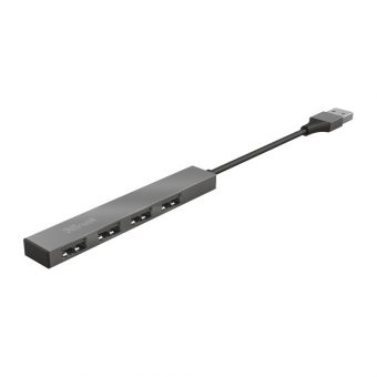 Trust Halyx Aluminium USB 2.0 Hub 4 USB-A Silver 24947 - Image 2