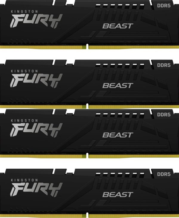 Kingston FURY Beast 64GB (4 x 16GB) 6000MHz CL40 DDR5 Black KF560C40BBK4-64