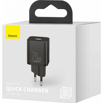 Baseus Charger Compact 20W Quick Charge 3 Without Cable Black CCXJ-B01 - Image 4