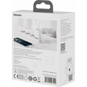 Baseus Charger Compact 20W Quick Charge 3 Without Cable White CCXJ-B02 - Image 5