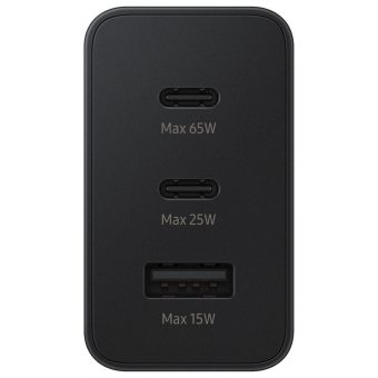 Samsung USB Type-C x1 Type-A x2 Wall Adapter 65W No Cable Black EP-T6530NBEGEU - Image 2