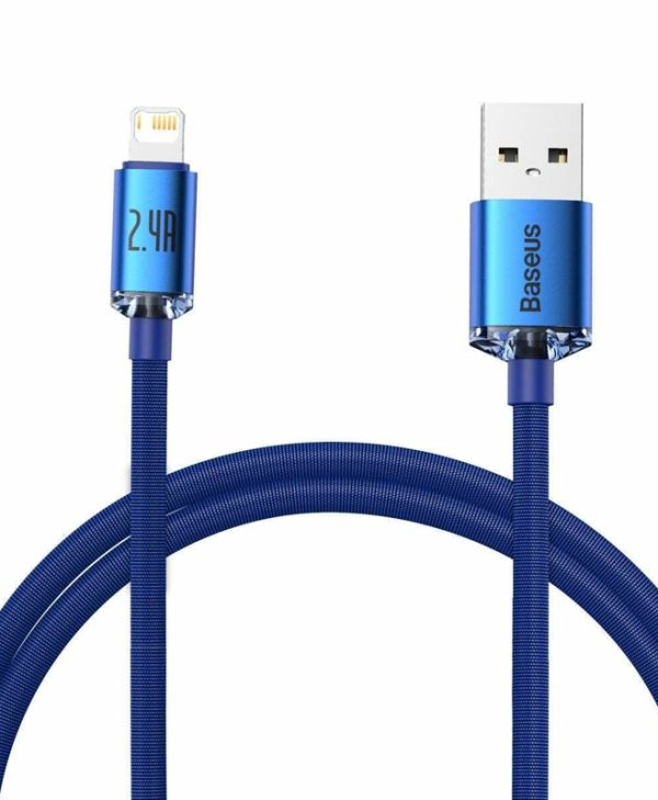 Baseus Crystal Shine Braided USB to Lightning Cable 2m Blue CAJY000103