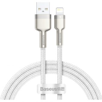 Baseus Crystal Shine Braided USB to Lightning Cable 1m White CALJK-A02